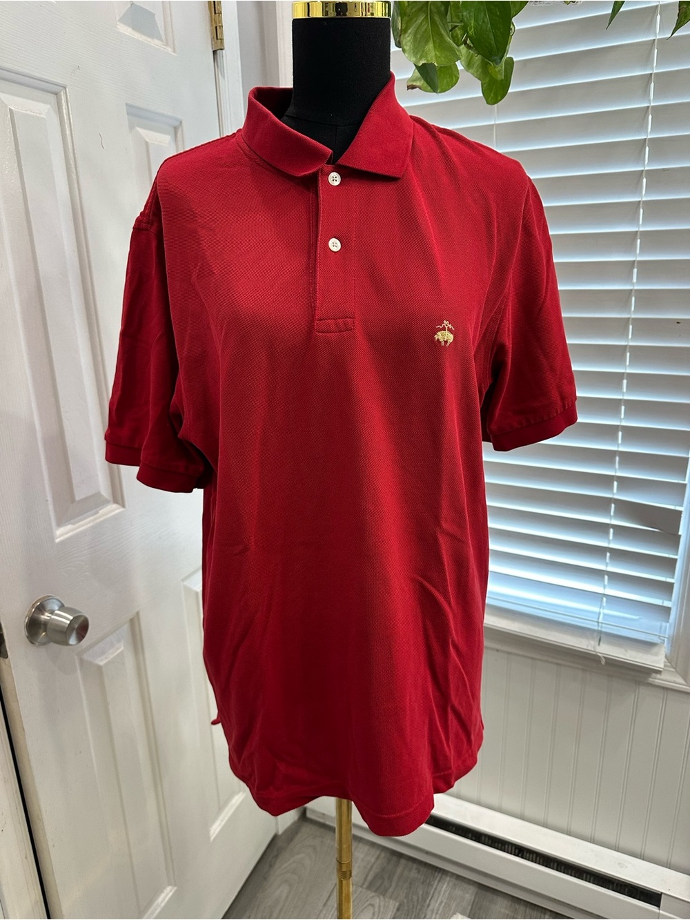 Brooks Brothers Red Men's Polo with Embroidered Logo